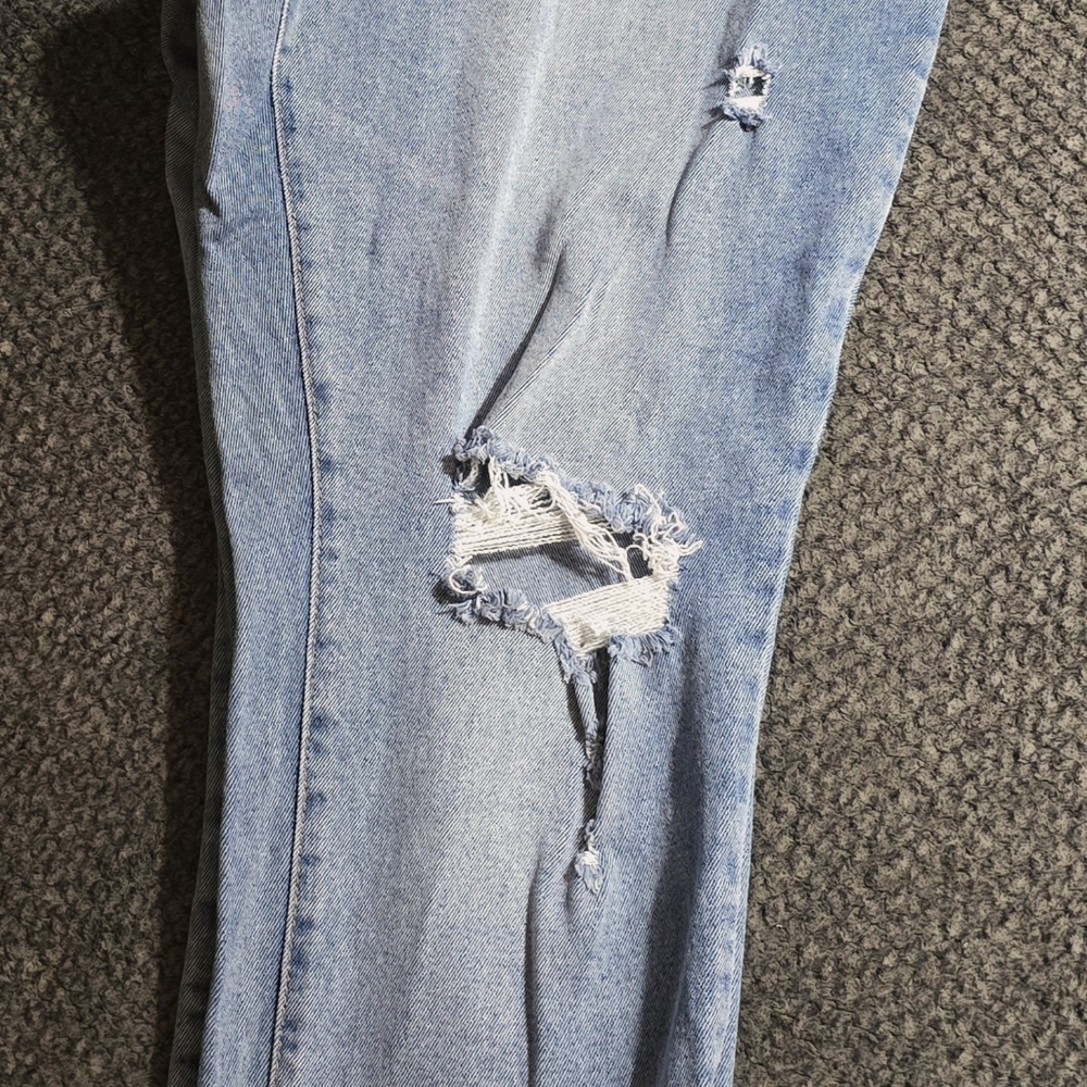 A Beautiful Soul “The Iconic” Distressed Jeans Size 14 Button Fly Light Wash - Picture 4 of 8
